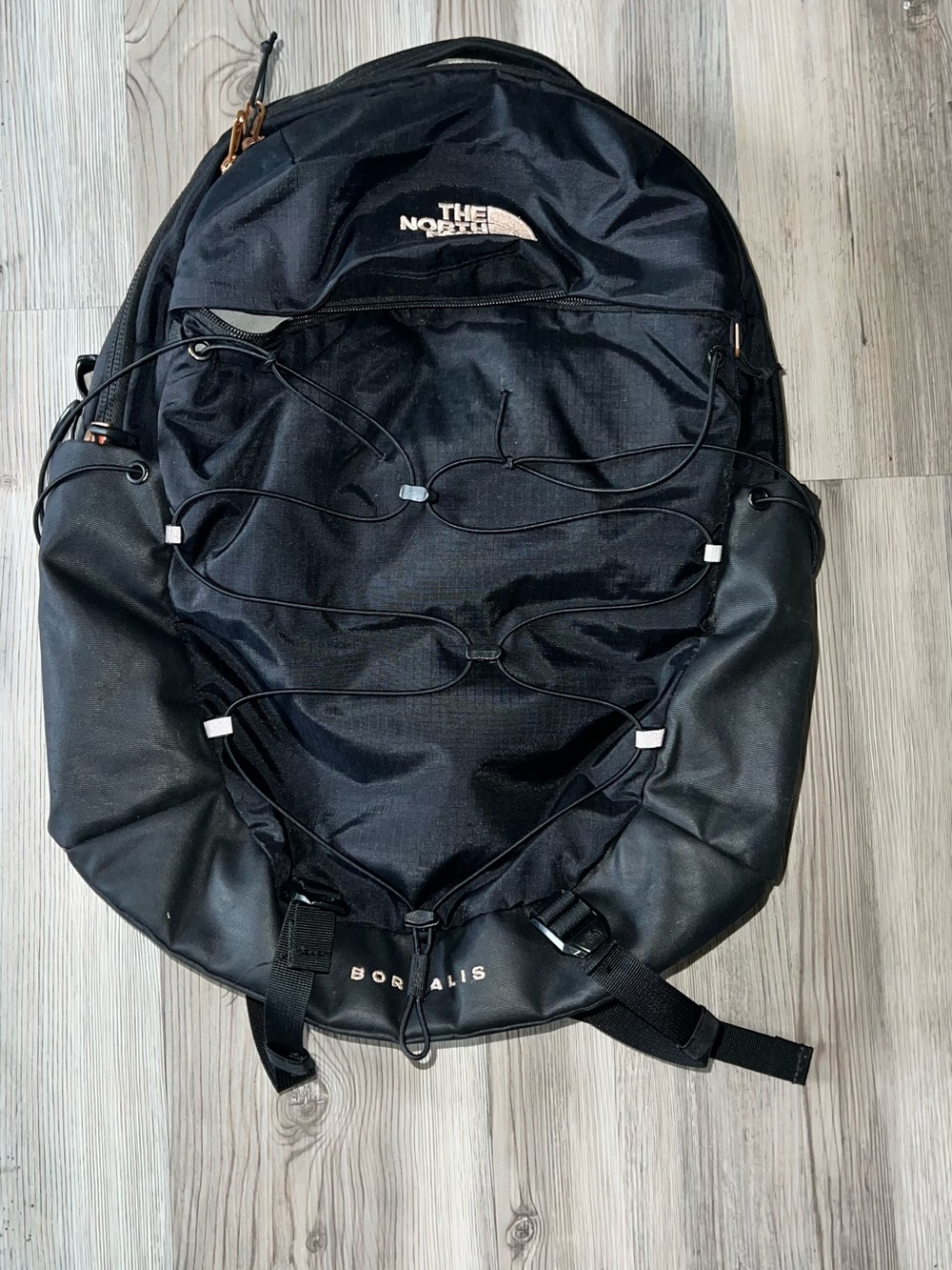 The North Face Black Rose Gold Borealis Backpack Day Pack Bag